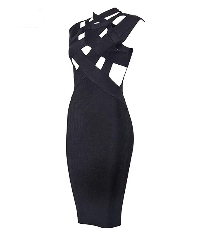 Black Cut Out Bandage Dress - Bries Jewelry